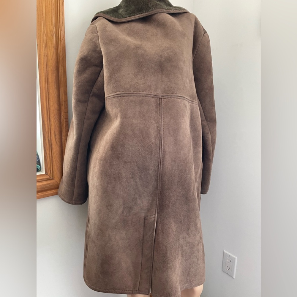 HOLT RENFREW 43”chest classic Californian rancher sheepskin coat real vintage - Picture 7 of 16